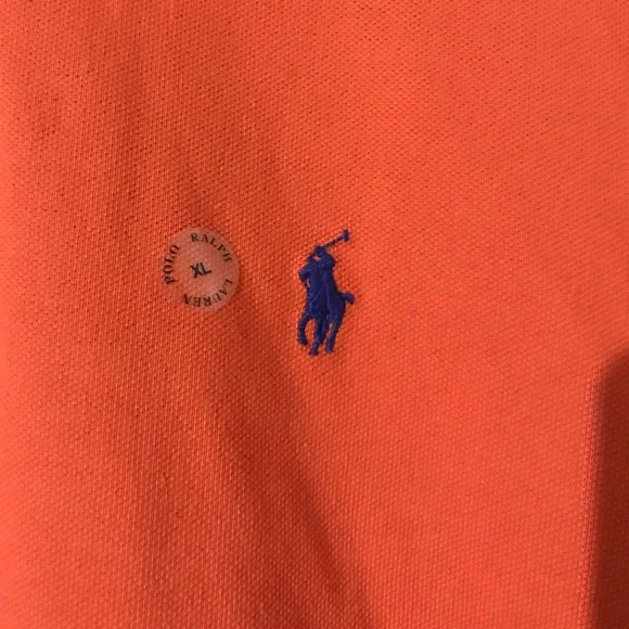 Polo Ralph Lauren Orange Classic Fit Polo Shirt Size XL - Picture 5 of 5
